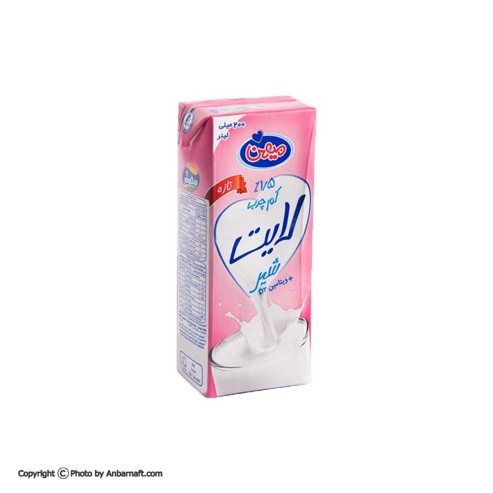 شیر کم چرب نی دار مکث میهن - 200 میلی لیتر