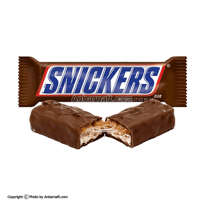 شکلات اسنیکرز اصل وزن 50 گرم Snickers - جعبه 24 عددی