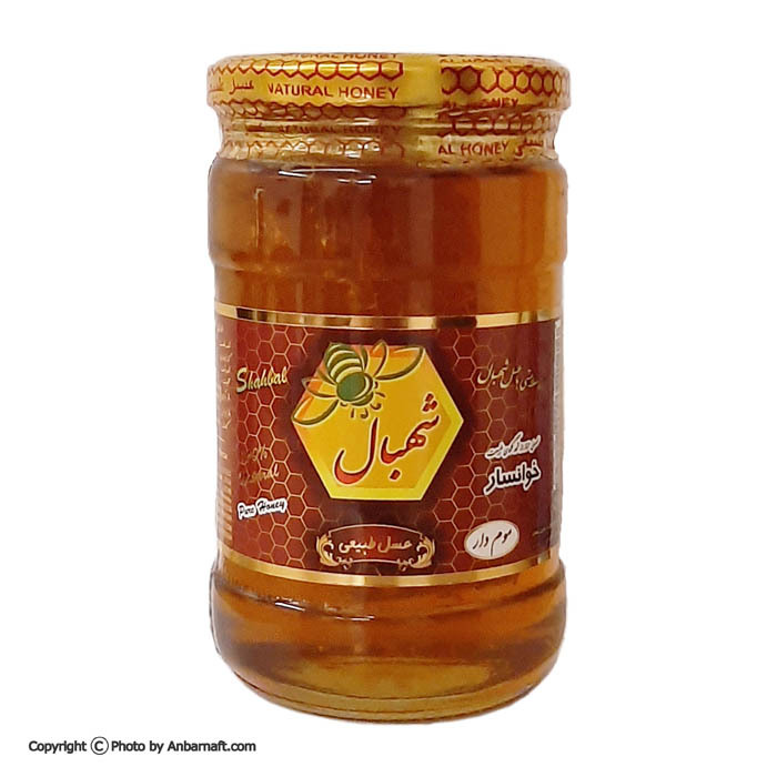 عسل طبیعی موم دار شهبال 850 گرم - شیشه ای
