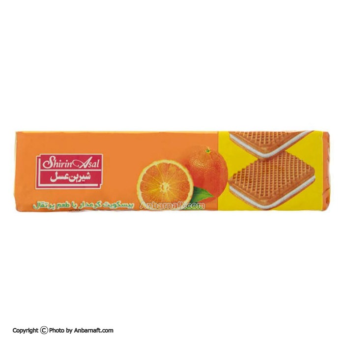 بیسکویت کرمدار پرتقالی شیرین عسل - 120 گرمی