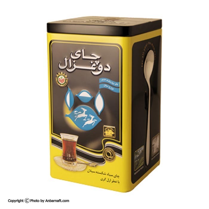  چای سیاه شکسته معطر دوغزال قوطی فلزی - 400 گرمی 