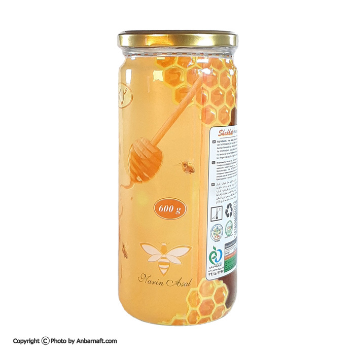  عسل طبیعی شهبال 600 گرم - شیشه ای 