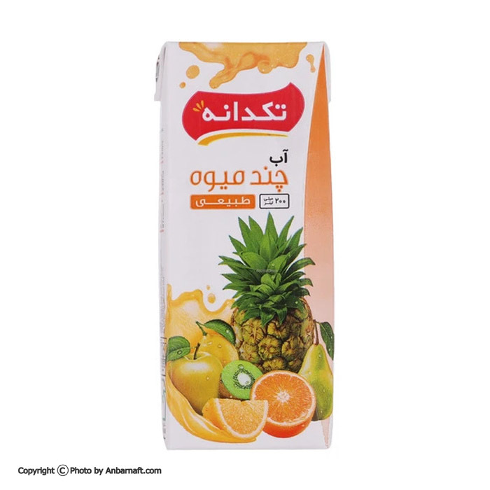 آبمیوه هفت میوه تکدانه - 200 میلی‌ لیتر