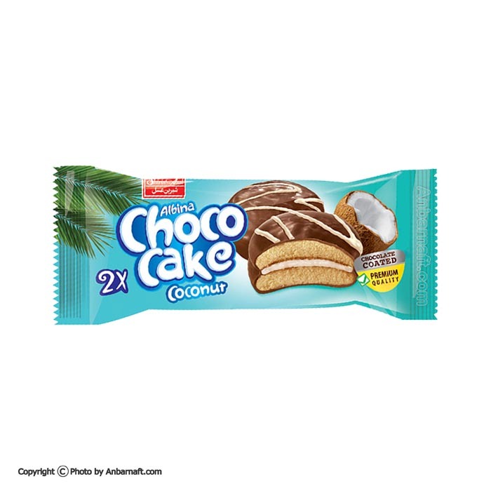 شوكو كیک روكشدار دوقلو نارگیلی شیرین عسل - 50 گرم