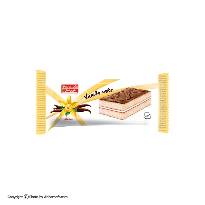 کیک لایه ای کرمدار وانیلی آلبینا شیرین عسل - 30 گرم
