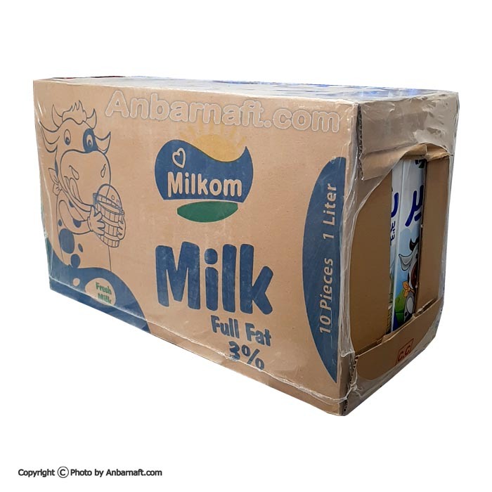  شیر پر چرب میلکوم - حجم 1 لیتر 