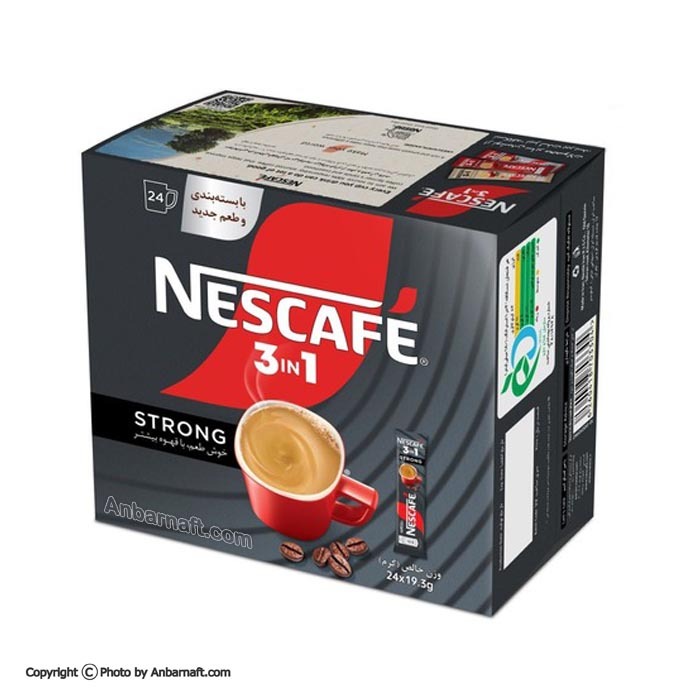  قهوه فوری استرانگ 19 گرمی نسکافه - جعبه 24 عددی 