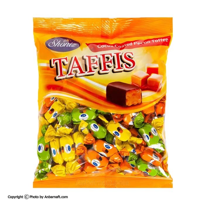  تافی با روکش کاکائو تافیس سه رنگ شونیز - یک کیلویی 