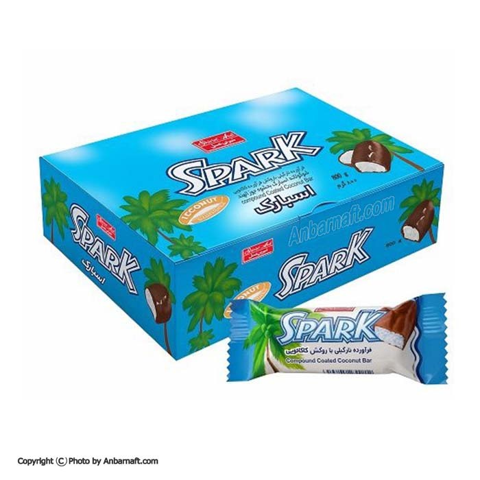  شکلات نارگیلی اسپارک شیرین عسل وزن 18 گرمی 