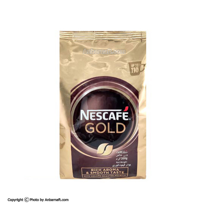 پودر قهوه گلد نسکافه Nescafe Gold - پاکت 200 گرم