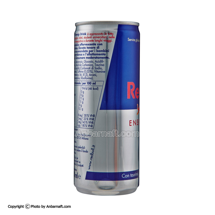  نوشیدنی انرژی زا ردبول Red Bull - حجم 250 میلی لیتری باکس 24 عددی 