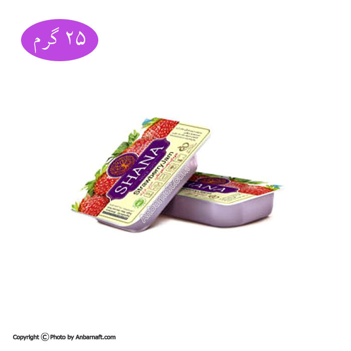 مربای توت فرنگی تکنفره شانا 25 گرم