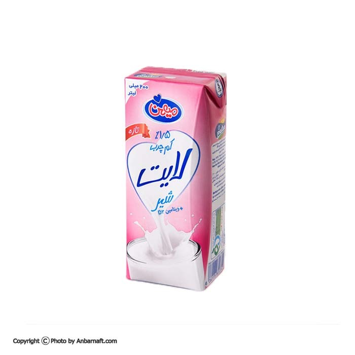  شیر کم چرب نی دار مکث میهن - 200 میلی لیتر 